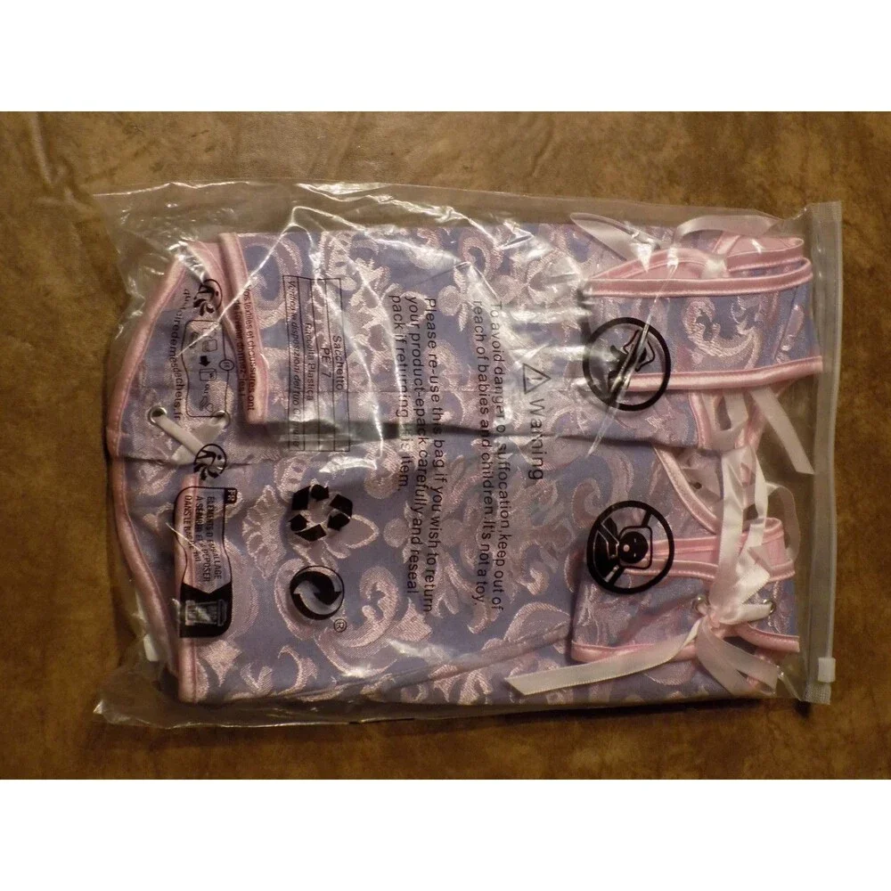 Purple/Pink W Laces Corset Costume/Cosplay Rapunzel Top - Picture 3 of 4